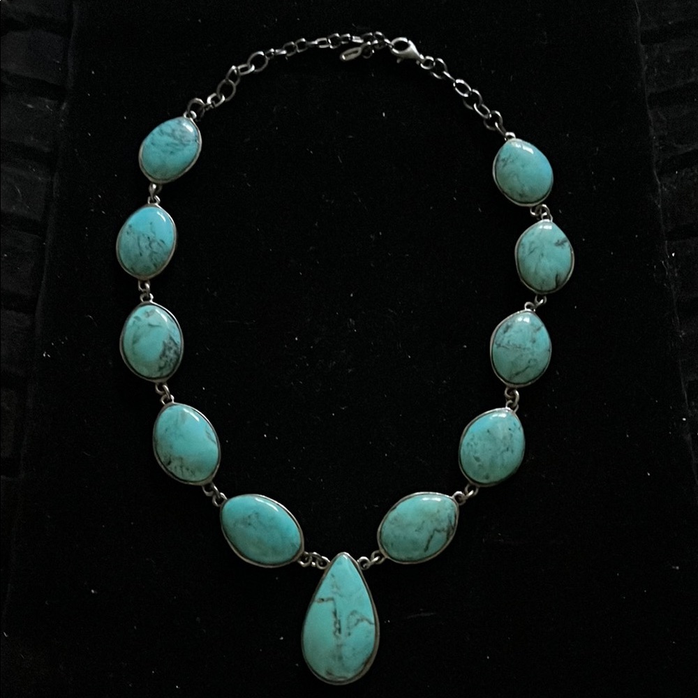 Barse 925 Turquoise Stone Necklace